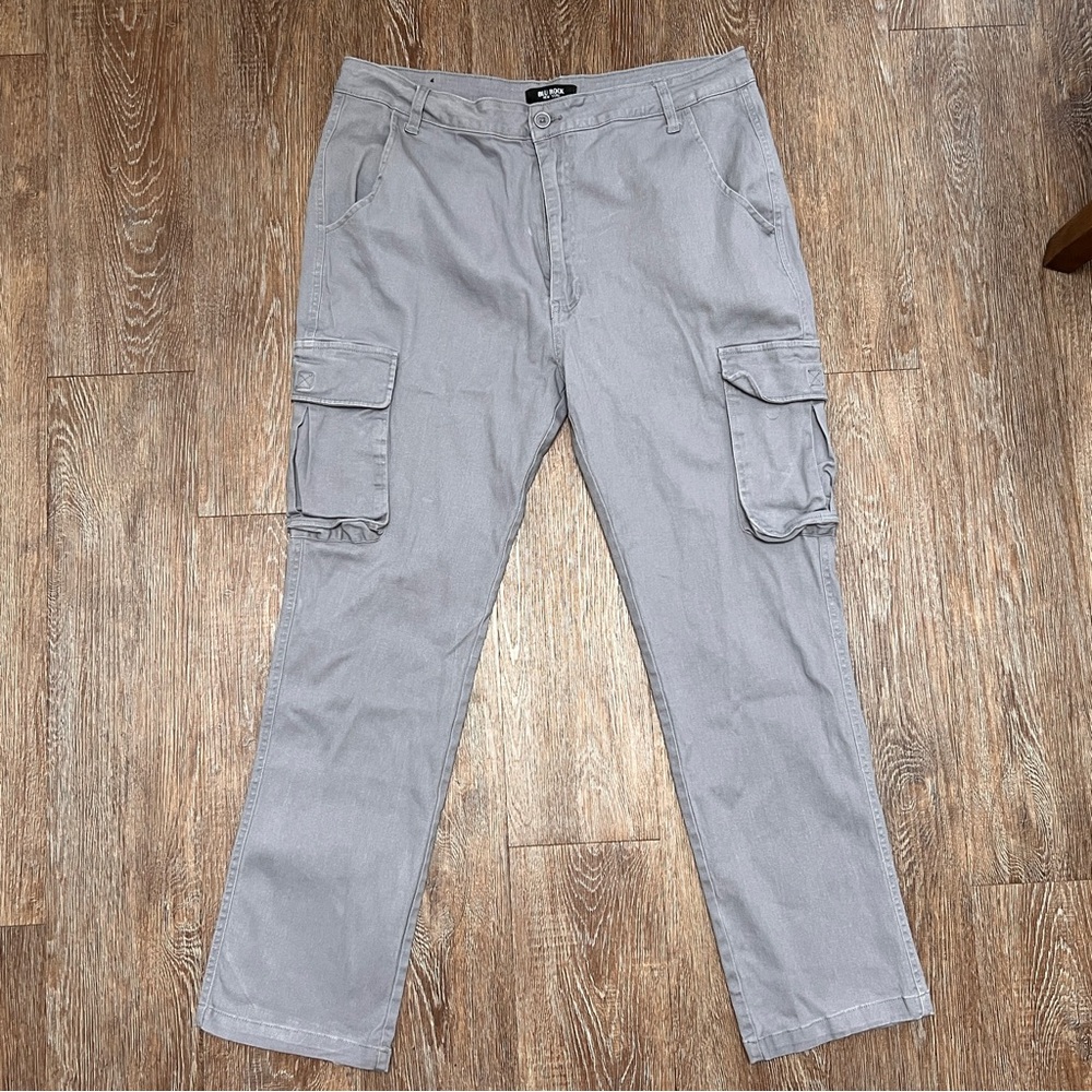 Blu Rock New York Cargo Pants Gray Slim Straight Utility | Size: 38 x ~28